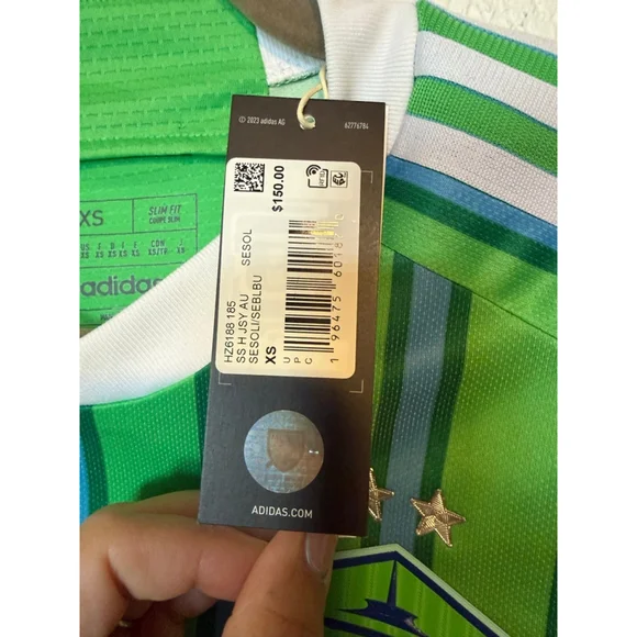 NWT, Adidas Men's Seattle Sounders FC 2024-2025 Anniversary Kit home jersey, XS - Picture 7 of 8